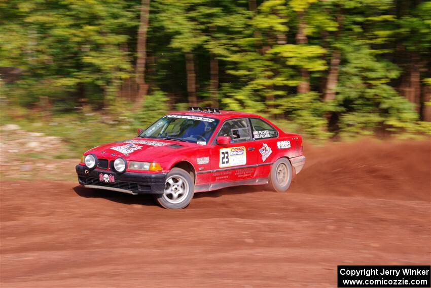 Barry Pilcher / Josh Pilcher BMW 325is on SS7, Norway North II.