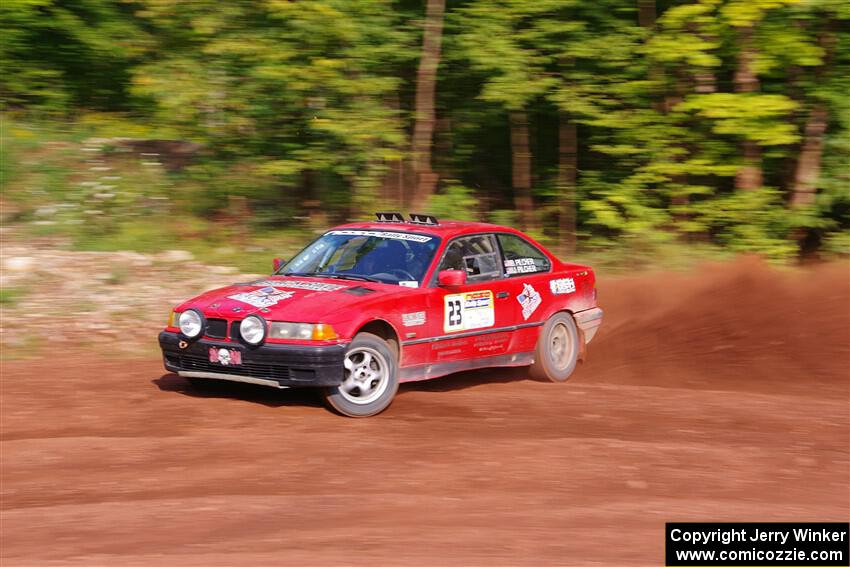 Barry Pilcher / Josh Pilcher BMW 325is on SS7, Norway North II.