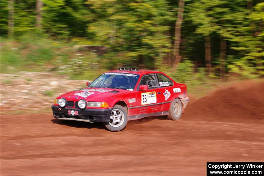 Barry Pilcher / Josh Pilcher BMW 325is on SS7, Norway North II.