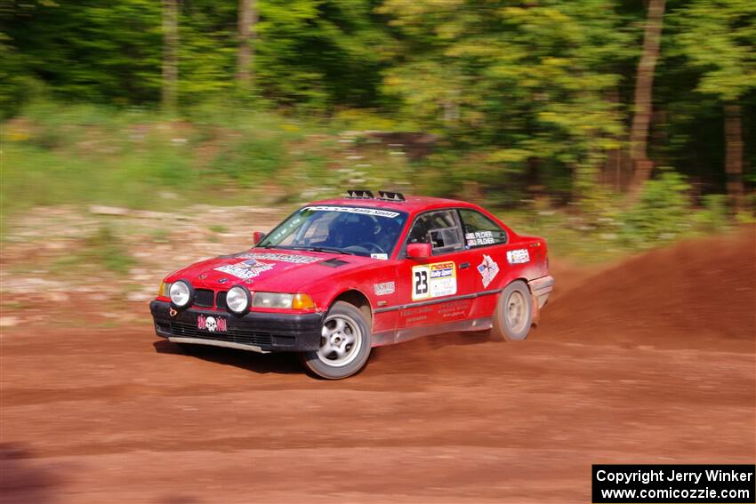 Barry Pilcher / Josh Pilcher BMW 325is on SS7, Norway North II.