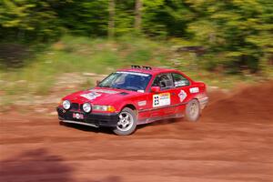 Barry Pilcher / Josh Pilcher BMW 325is on SS7, Norway North II.