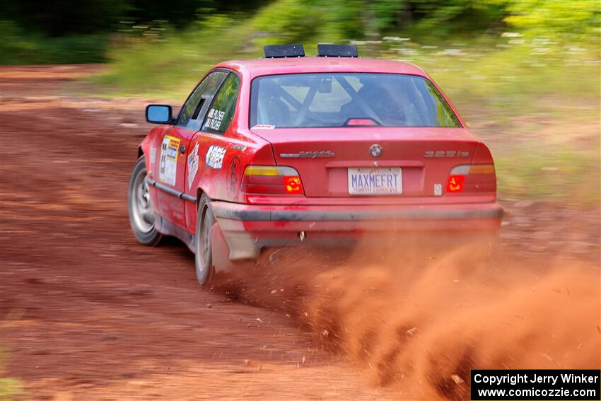 Barry Pilcher / Josh Pilcher BMW 325is on SS7, Norway North II.