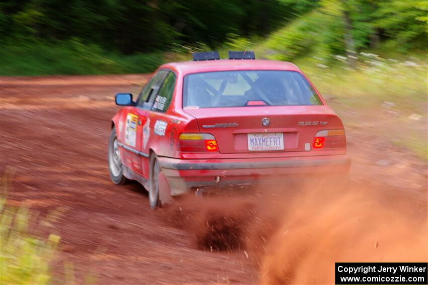 Barry Pilcher / Josh Pilcher BMW 325is on SS7, Norway North II.