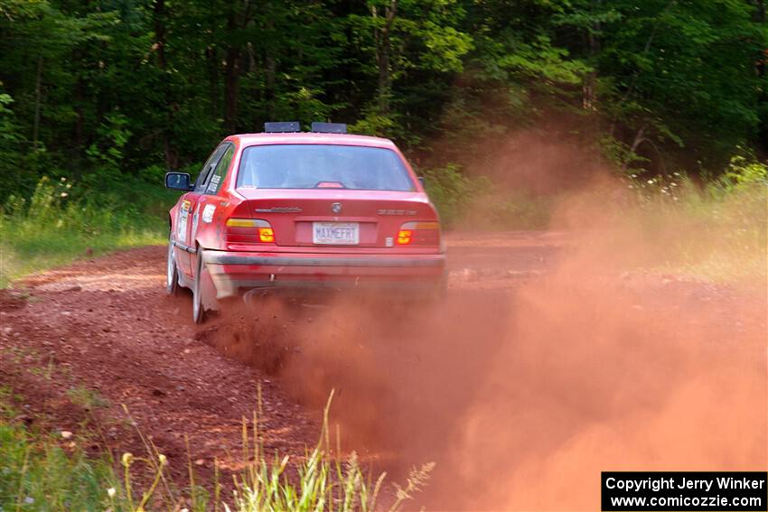 Barry Pilcher / Josh Pilcher BMW 325is on SS7, Norway North II.