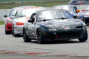 Sam Nogosek's, Kyle Greenhill's and Chris Craft's Spec Miata Mazda Miatas