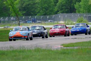 Russell King's, Samantha Silver's, Garrett Taylor's and George Ellis' Spec Miata Mazda Miatas