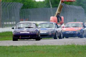 Geoff Youngdahl's, Aaron Jongbloedt's and Nick LoGalbo's Spec Miata Mazda Miatas