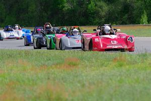 John Janssen's, Reid Johnson's, Justin Elder's, Greg Eick's and Nolan Elder's Spec Racer Ford 3s