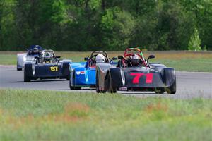 Andrew Schram's, Maksim Belov's and Rob Wilke's Spec Racer Ford 3s