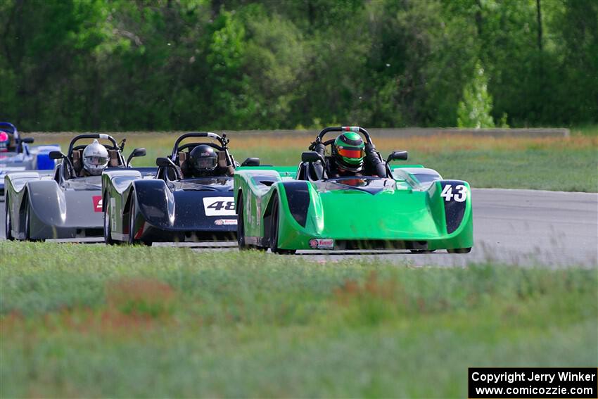 Greg Eick's, Nolan Elder's and Justin Elder's Spec Racer Ford 3s