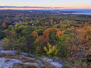 An autumn view atop Mount Marquette.