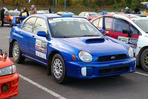 Jimmy Pelizzari / Kate Stevens Subaru WRX at parc expose.