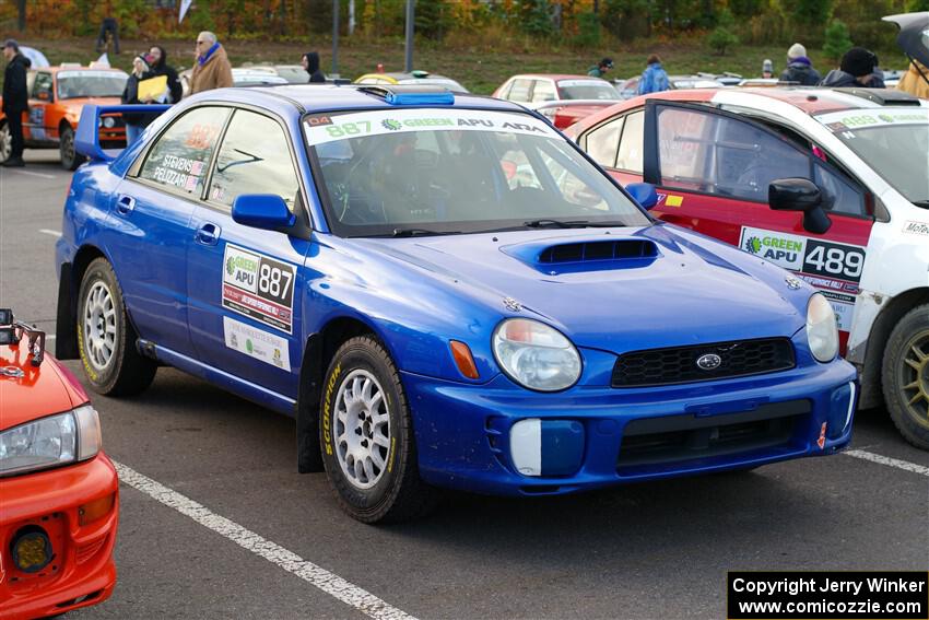 Jimmy Pelizzari / Kate Stevens Subaru WRX at parc expose.