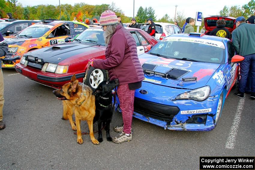 Neil CarlinSchauer / Tim Kohlmann Ford Mustang SVO, dogs, and Santiago Iglesias / R.J. Kassel Subaru BRZ at parc expose.