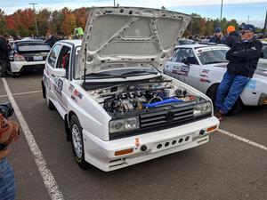 Tim O'Neil / Constantine Mantopoulos VW Rallye Golf and Saku Vierimaa / Mika Rajasalo AMC AMX at parc expose.