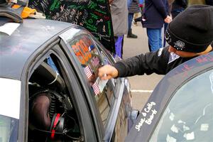 Salina Melotti adds decals to the BMW 328i she shared with Keenan Phillips.