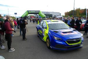 Brandon Semenuk / Keaton Williams Subaru WRX ARA24 leaves the ceremonial start.