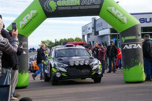 Patrick Gruszka / Florian Barral Hyundai i20 R5 leaves the ceremonial start.