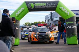 Grzegorz Bugaj / Ela Dziubanski Subaru WRX STi at the ceremonial start.