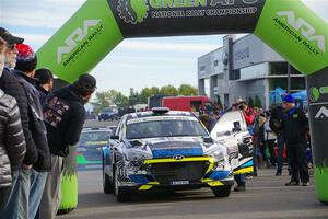 Enda McCormack / Liam McCormack Hyundai i20 R5 at the ceremonial start.