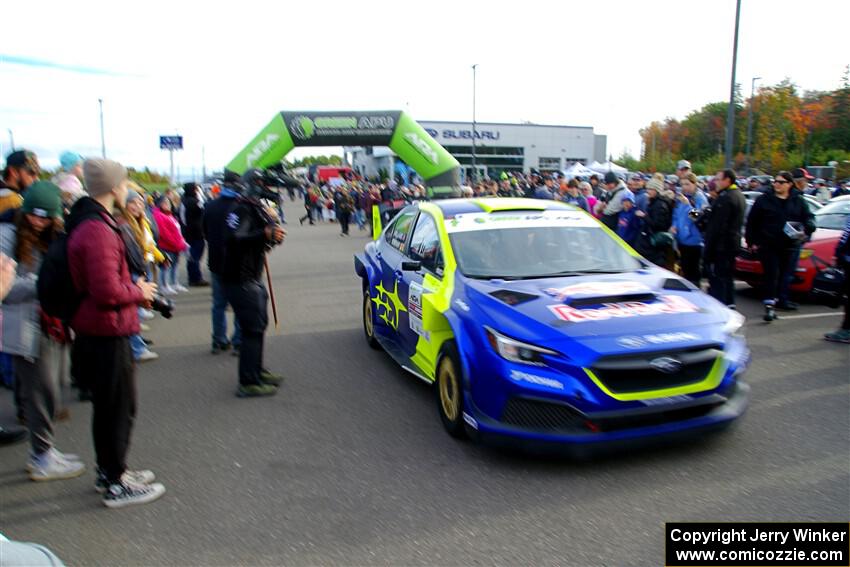 Brandon Semenuk / Keaton Williams Subaru WRX ARA24 leaves the ceremonial start.