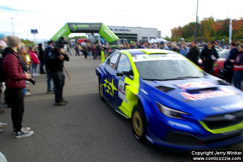 Brandon Semenuk / Keaton Williams Subaru WRX ARA24 leaves the ceremonial start.