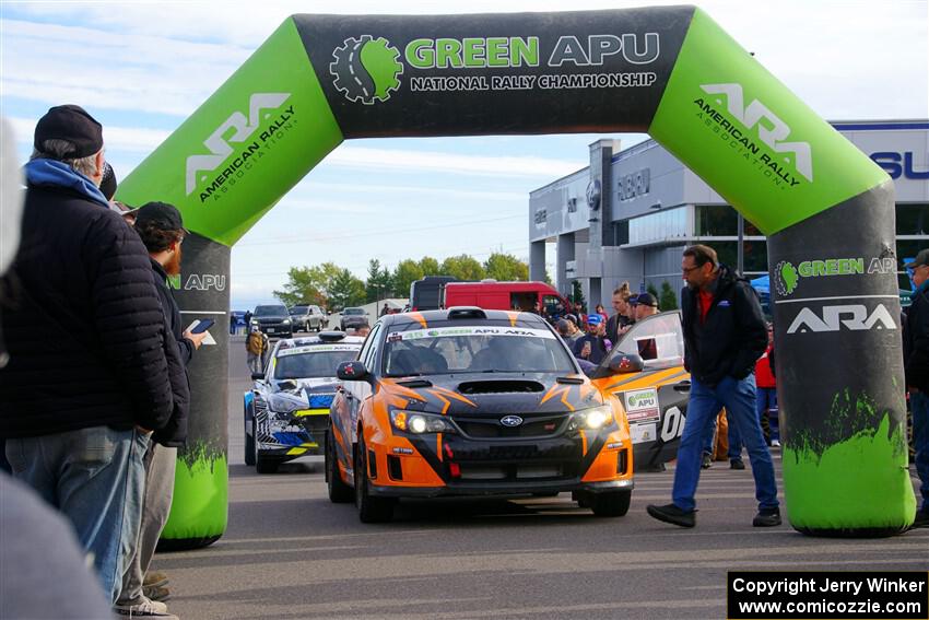 Grzegorz Bugaj / Ela Dziubanski Subaru WRX STi at the ceremonial start.