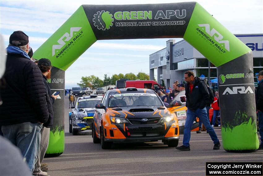 Grzegorz Bugaj / Ela Dziubanski Subaru WRX STi at the ceremonial start.