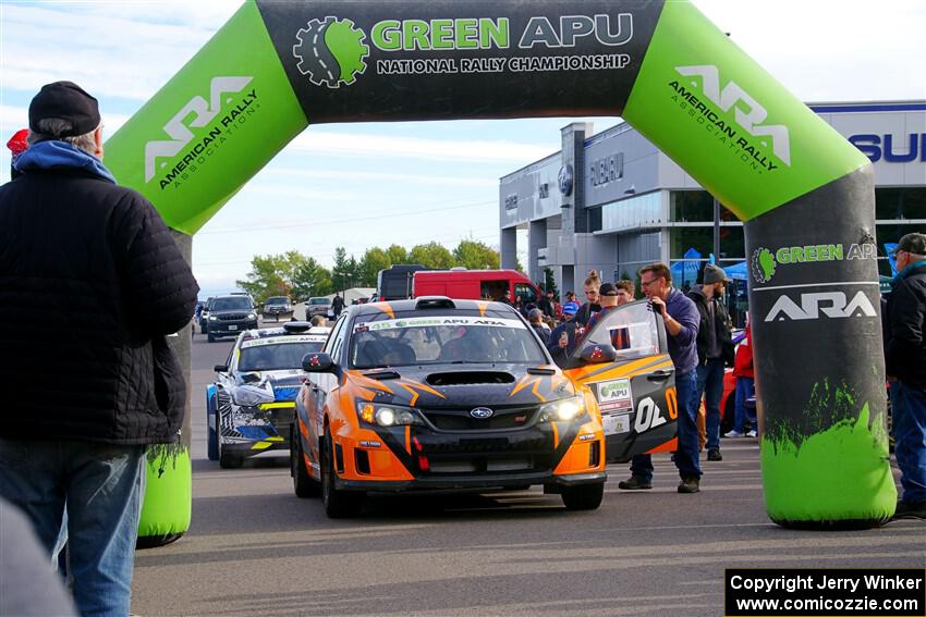 Grzegorz Bugaj / Ela Dziubanski Subaru WRX STi at the ceremonial start.