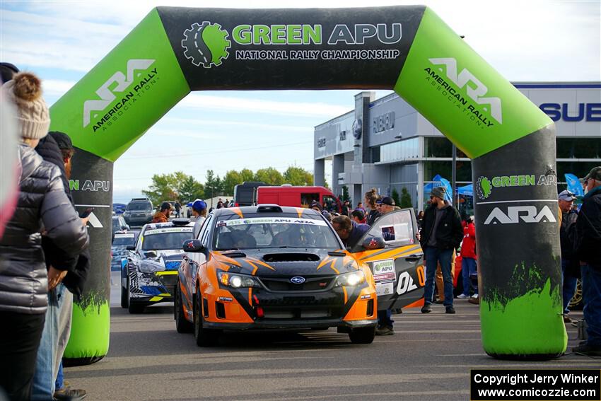 Grzegorz Bugaj / Ela Dziubanski Subaru WRX STi at the ceremonial start.