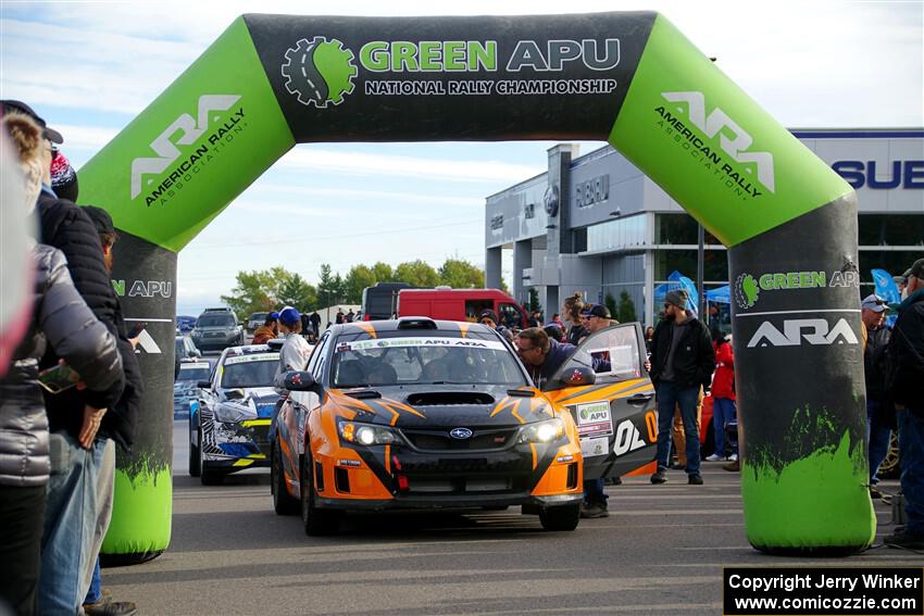 Grzegorz Bugaj / Ela Dziubanski Subaru WRX STi at the ceremonial start.