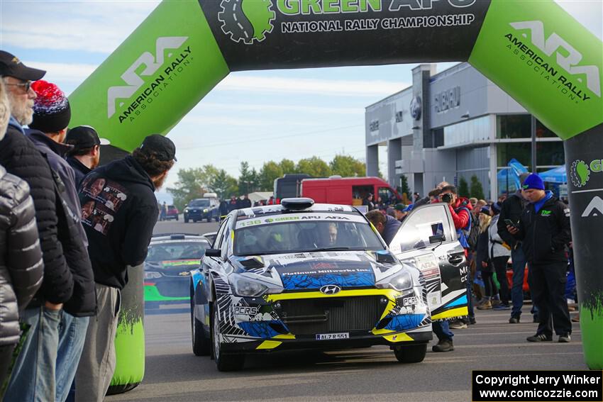 Enda McCormack / Liam McCormack Hyundai i20 R5 at the ceremonial start.