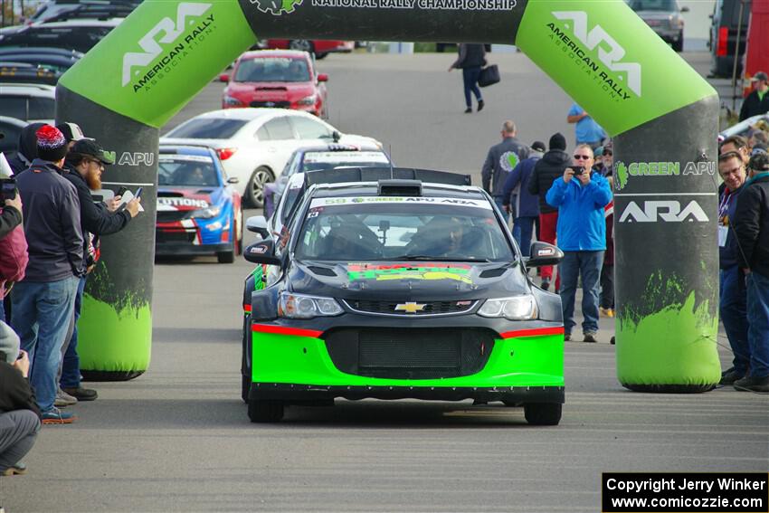 Pat Moro / Ole Holter Chevy Sonic LS leaves the ceremonial start.