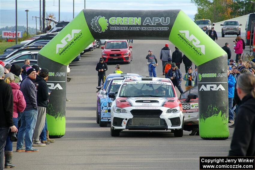 Matt Dickinson / Chris Kremer Subaru WRX STi at the ceremonial start.