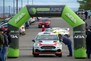 Lucy Block / Alex Gelsomino Ford Fiesta Rally3 at the ceremonial start.