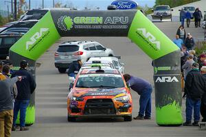 Sumit Panjabi / Michelle Rogers Mitsubishi Lancer Evo X at the ceremonial start.