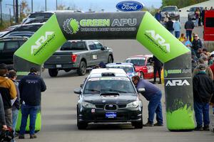 Scott Crouch / Ryan Scott Subaru WRX at the ceremonial start.