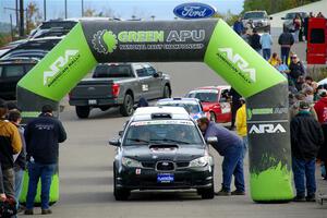 Scott Crouch / Ryan Scott Subaru WRX at the ceremonial start.