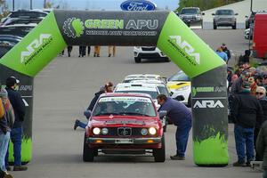 Levi Johnson / Griffin Johnson BMW 325e at the ceremonial start.