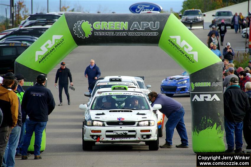 Jordon Haberer / Drew Staples Subaru Impreza at the ceremonial start.