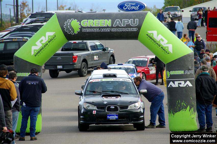 Scott Crouch / Ryan Scott Subaru WRX at the ceremonial start.