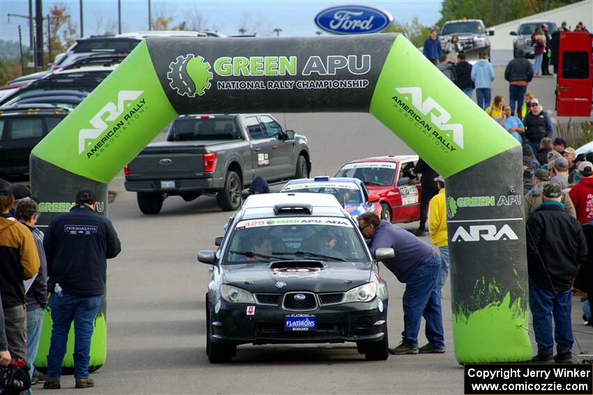 Scott Crouch / Ryan Scott Subaru WRX at the ceremonial start.