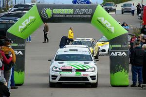 Steve Bis / Kelly Keefe VW Golf R at the ceremonial start.