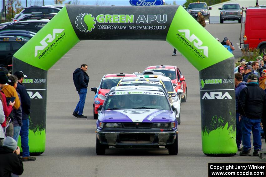 Michael Miller / Angelica Miller Mitsubishi Galant VR-4 leaves the ceremonial start.