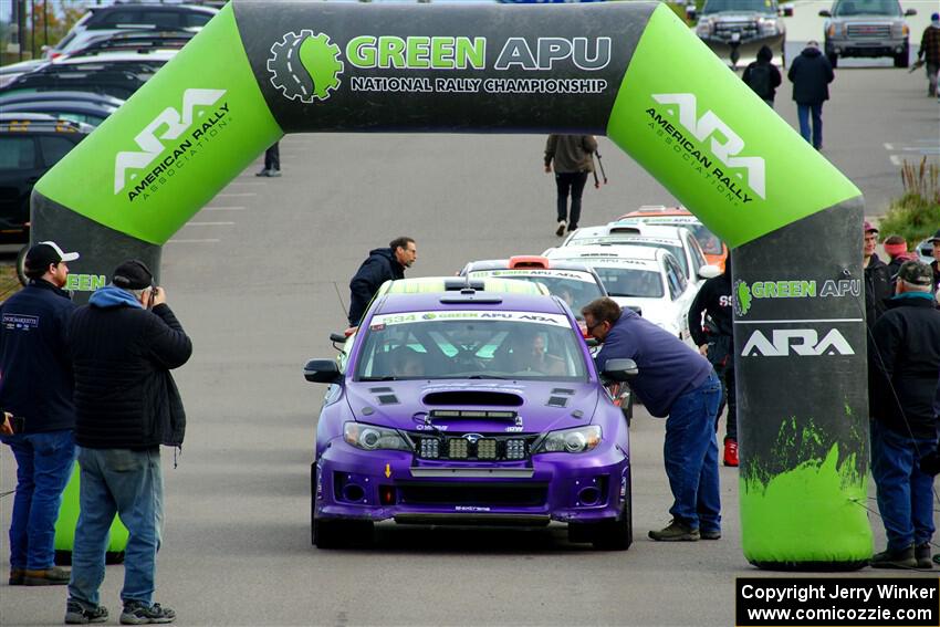 Silas Himes / Charlotte Himes Subaru WRX STi at the ceremonial start.