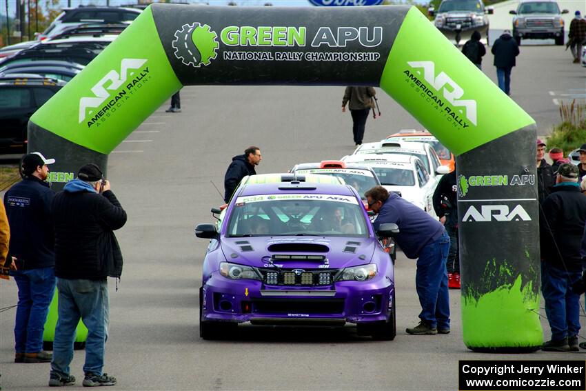 Silas Himes / Charlotte Himes Subaru WRX STi at the ceremonial start.