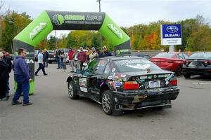 Keenan Phillips / Salina Melotti BMW 328i rolls up to the ceremonial start.