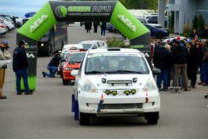 Nick Bukky / Emmons Hathaway Honda Fit leaves the ceremonial start.