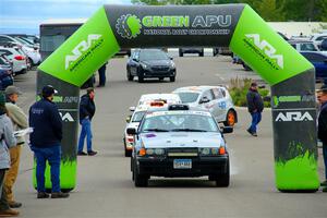 Matt Nykanen / Lars Anderson BMW 328i at the ceremonial start.