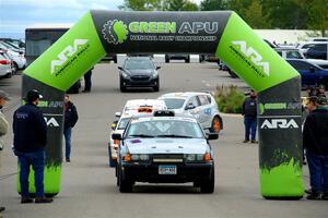 Matt Nykanen / Lars Anderson BMW 328i at the ceremonial start.